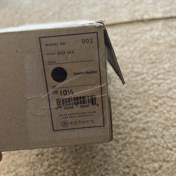 NWT Rothy’s Granite Heather The Point Flats - Picture 4 of 6